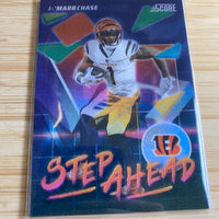 Ja'Marr Chase 2025 Score Football Step Ahead Lenticular Mint Card #SA-JCE