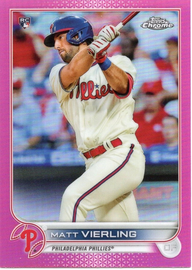 Matt Vierling 2022 Topps Chrome Pink Series Mint Rookie Card #181