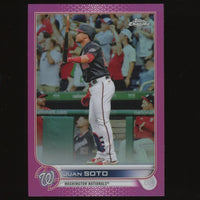 Juan Soto 2022 Topps Chrome Pink Refractor Series Mint Card #129
