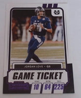Jordan Love 2021 Panini Contenders Draft Picks Game Ticket Purple Series Mint Card  #89
