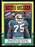 George Martin 1986 Topps Record Breaker Card #5
