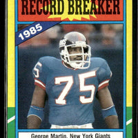 George Martin 1986 Topps Record Breaker Card #5