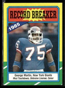 George Martin 1986 Topps Record Breaker Card #5