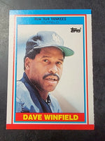 Dave Winfield 1989 Topps UK Mini Series Card #84
