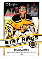 Tuukka Rask 2010 2011 O-Pee-Chee Stat Kings Card #SK17
