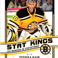 Tuukka Rask 2010 2011 O-Pee-Chee Stat Kings Card #SK17