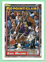 Karl Malone 1992 1993 Topps Series Mint Card #199
