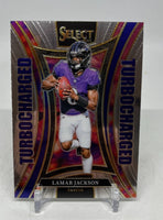 Lamar Jackson 2024 Panini Select Turbocharged Series Mint Card #3
