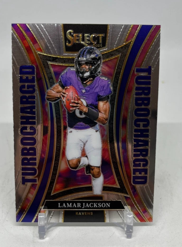 Lamar Jackson 2024 Panini Select Turbocharged Series Mint Card #3