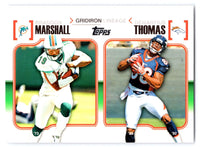 Demaryius Thomas, Brandon Marshall 2010 Topps Gridiron Lineage Series Mint Card #GL-MT
