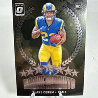 Blake Corum 2024 Panini Donruss Optic Rookie Recruits Series Mint Card #16