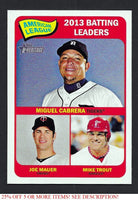 Cabrera/Trout/Mauer 2014 Topps Heritage Batting Leaders Series Mint Card #1
