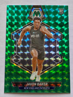 Javon Baker 2024 Panini Mosaic Prizm Mosaic Green Series Mint Rookie Card #380
