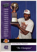 James Worthy 2008 2009 Upper Deck Dynasty Series Card #LAL-12
