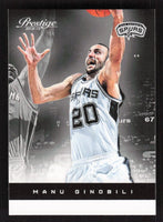 Manu Ginobili 2012 2013 Panini Prestige Mint Card #55
