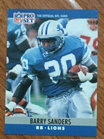 Barry Sanders 1990 Pro Set Series Mint Card #102

