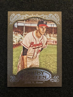 Warren Spahn 2012 Topps Gypsy Queen Framed Gold Series Card #265
