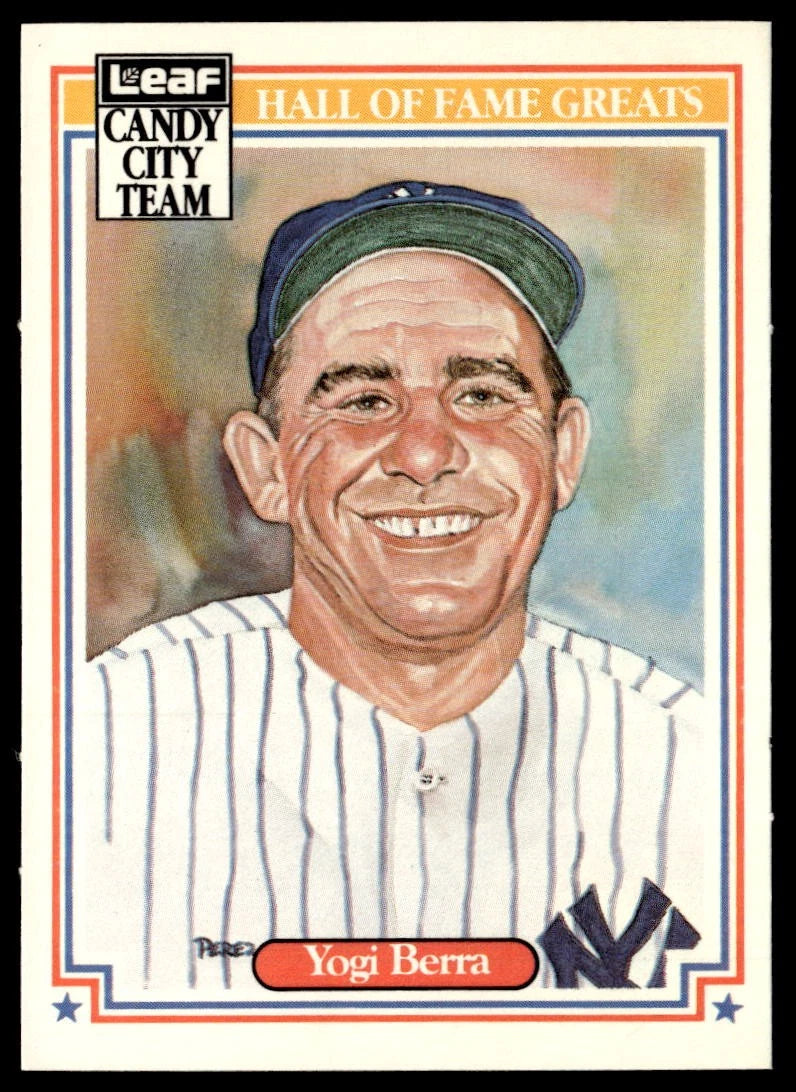 Yogi Berra 1987 Leaf Candy City Team Hall of Fame Greats Series Mint Card #H2