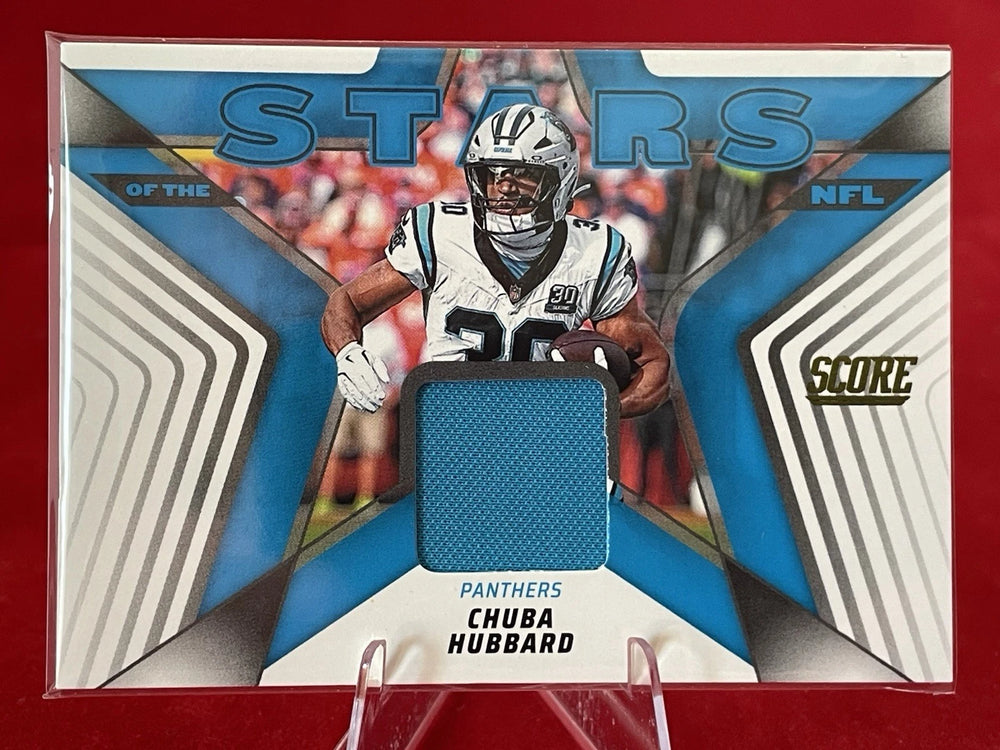 Chuba Hubbard 2025 Score Stars of the NFL Jersey Card #SNJ-CHD