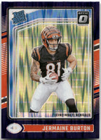 Jermaine Burton 2024 Donruss Optic Purple Shock Series Mint Rookie Card #251
