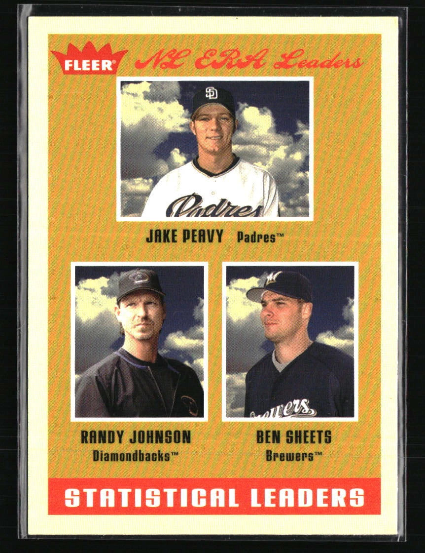 Peavy  Randy Johnson  Sheets 2005 Fleer Tradition Stat Leaders Series Mint Card #2