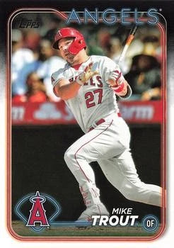 Los Angeles Angels 2024 Topps 17 Card Hand Collated Team Set Featuring Mike Trout and 4 Rookie Cards Plus