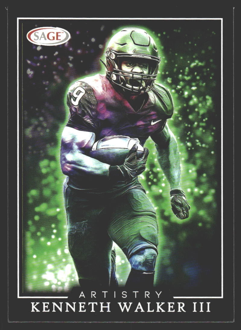 Kenneth Walker III 2022 SAGE Artistry Silver Series Mint Rookie Card #ART-KWIII