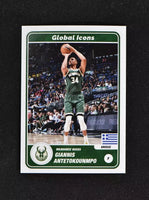 Giannis Antetokounmpo 2023 2024 Panini Global Icons Basketball Sticker Series Mint Card #62
