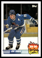 Joe Sakic 1990 1991 Topps Team Scoring Leaders Card #14
