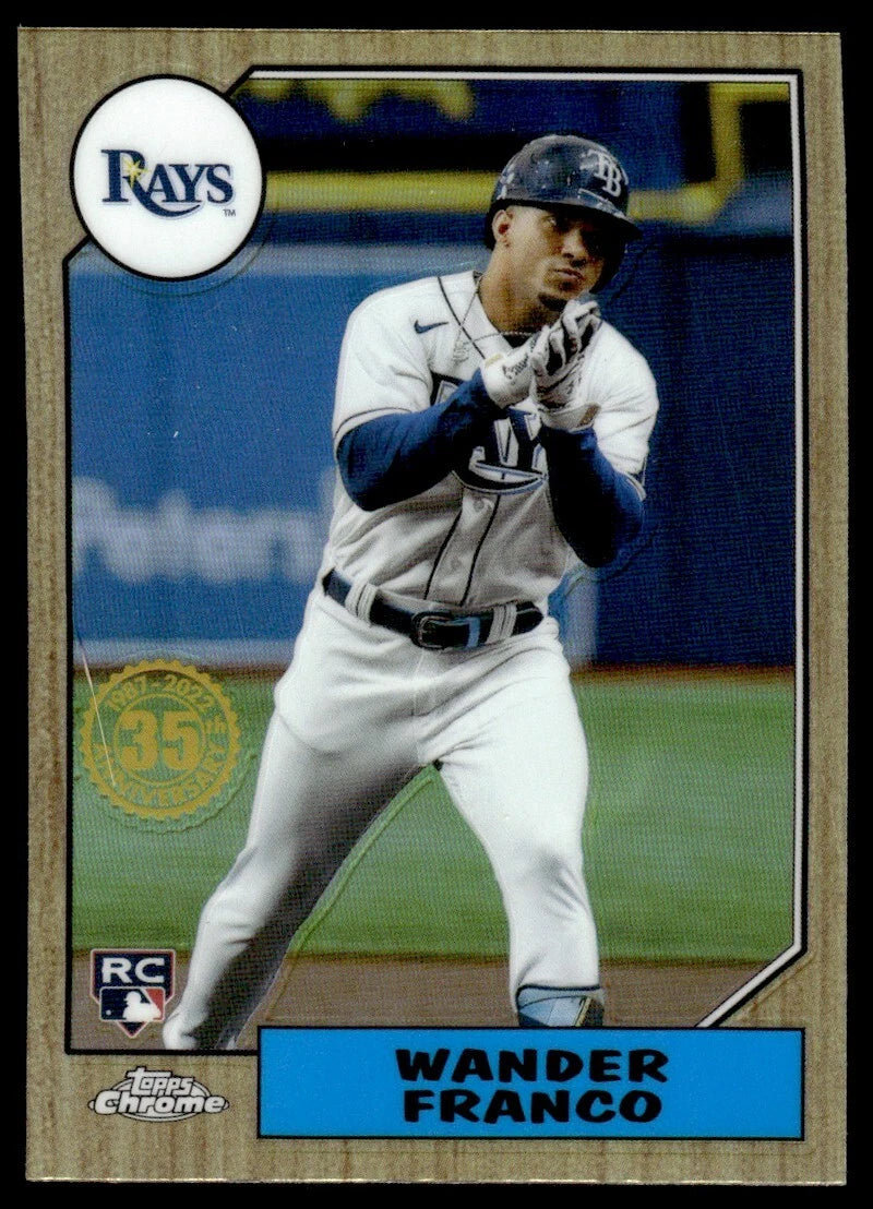Wander Franco 2022 Topps Chrome 1987 Topps 35th Anniversary  Series Mint Card #87BC-13