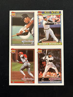 Frank Thomas, Roberto Kelly, Ozzie Smith 1991 Topps Cracker Jack Panel Card

