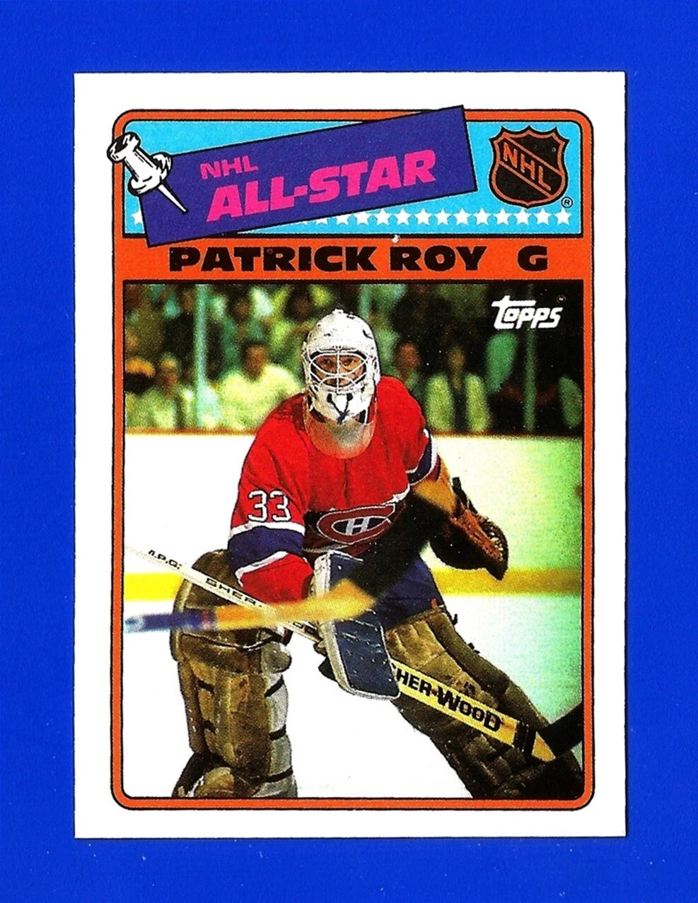 Patrick Roy 1988 1989 Topps Stickers Card #12