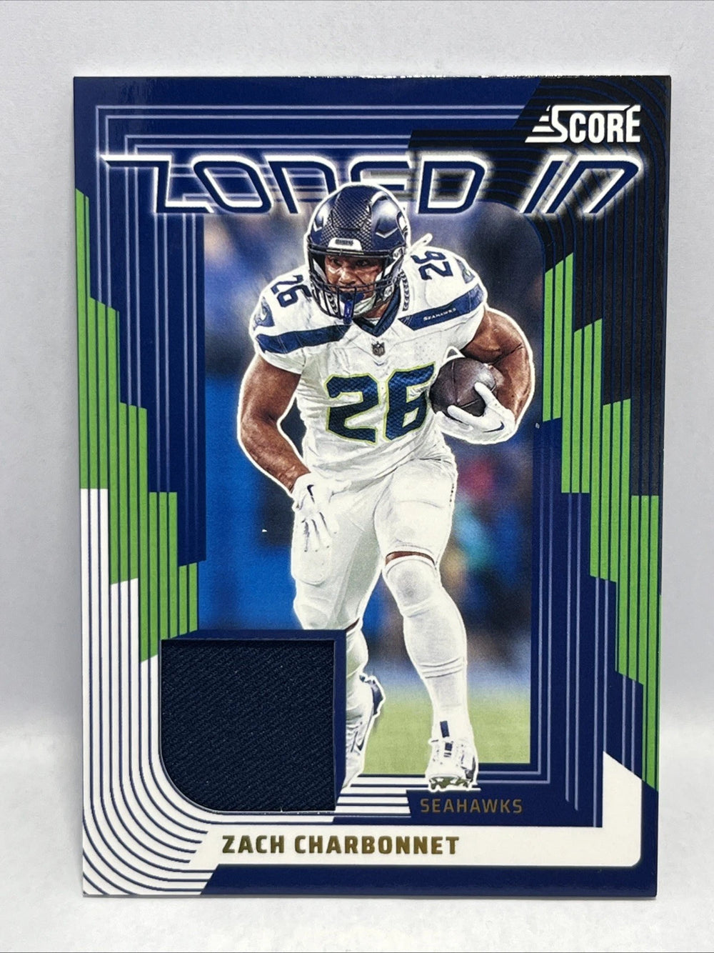 Zach Charbonnet 2025 Score Zoned In Jersey Card #ZON-ZCH