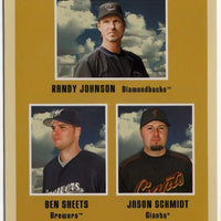 Randy Johnson Jason Schmidt Ben Sheets  2005 Fleer Tradition Stat Leaders Series Mint Card #6