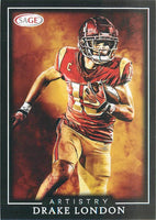 Drake London 2022 Sage Artistry Series Mint Rookie Card #ART-DL2
