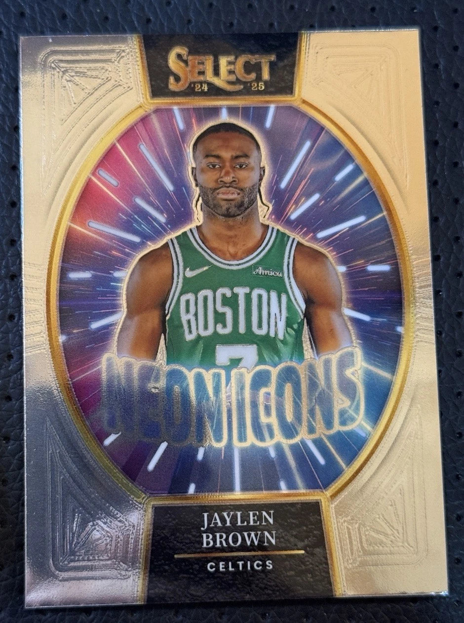 Jaylen Brown 2024 2025 Panini Select Neon Icon Series Mint Card #12