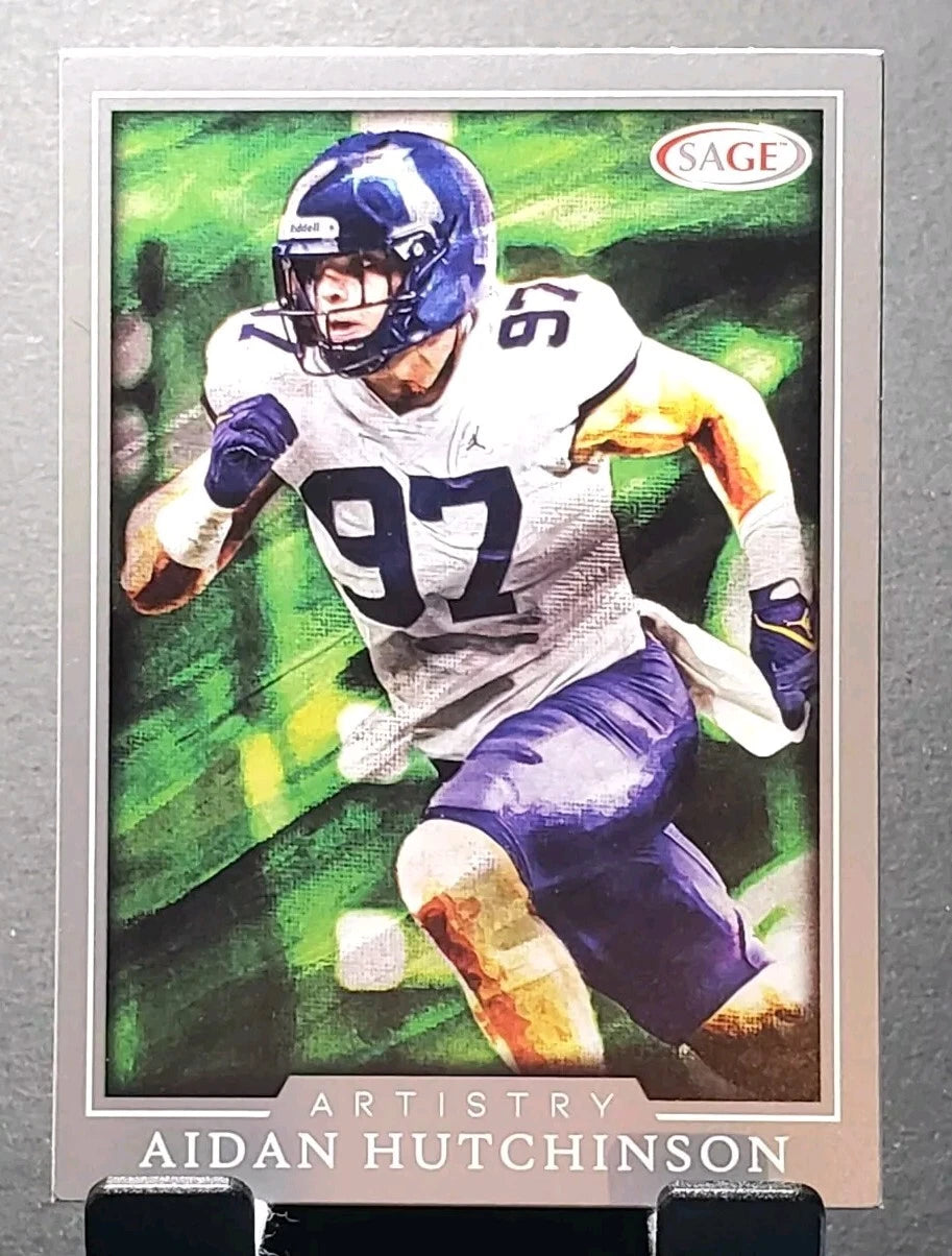 Aidan Hutchinson 2022 SAGE Artistry Silver Series Mint Rookie Card #2