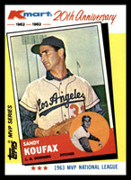 Sandy Koufax 1982 Topps Kmart 20th Anniversary Series Mint Card #4

