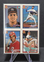Larkin, Finley, Fernandez, Martinez 1991 Topps Cracker Jack Panel Card
