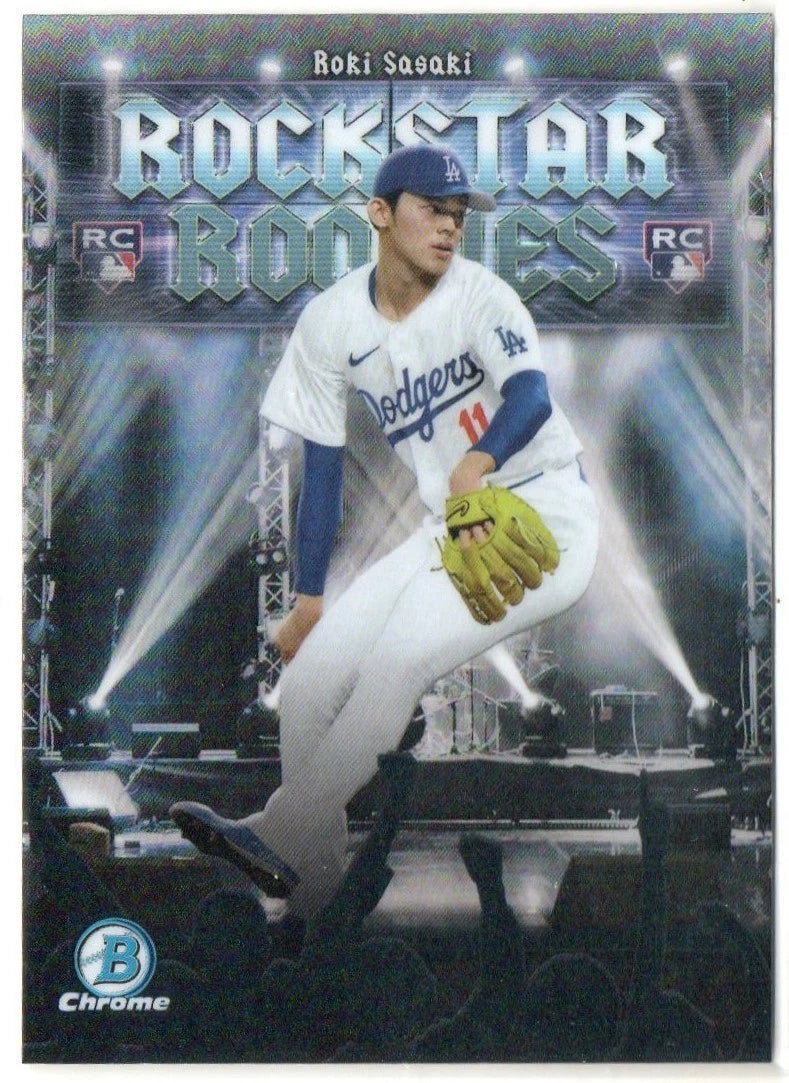 Roki Sasaki 2025 Bowman Chrome Rockstar Rookies Series Mint Card #RR20