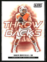 Baker Mayfield 2025 Score Throw Backs Series Mint Insert Card #2
