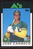 Jose Canseco 1986 Topps Traded Series Mint Rookie Card #20T
