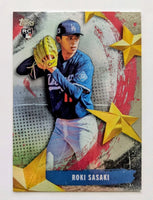 Roki Sasaki 2025 Topps Stars Of MLB Series Mint Rookie Card #SMLB53
