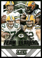 Aaron Rodgers 2015 Score Team Leaders Series Mint Insert Card #13
