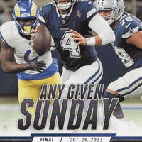 Dak Prescott 2024 Panini Prestige Any Given Sunday Series Card #AGS-DPT