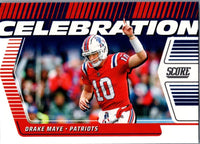 Drake Maye 2025 Score Celebration Series Mint Insert Card #C-DMA
