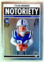 Tyler Warren 2025 Panini Mosaic Notoriety Series Card #25
