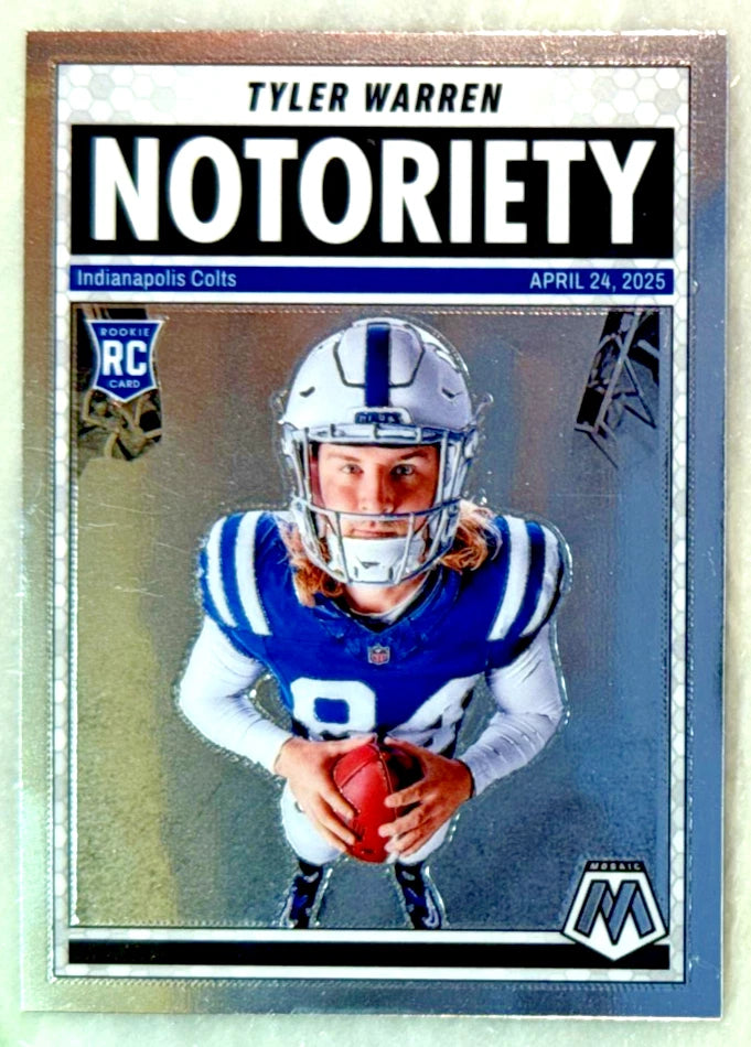 Tyler Warren 2025 Panini Mosaic Notoriety Series Card #25