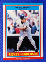Rickey Henderson 1989 Topps UK Mini Series Card #37
