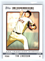 Tim Lincecum 2009 Topps Ticket to Stardom Series Mint Card #43

